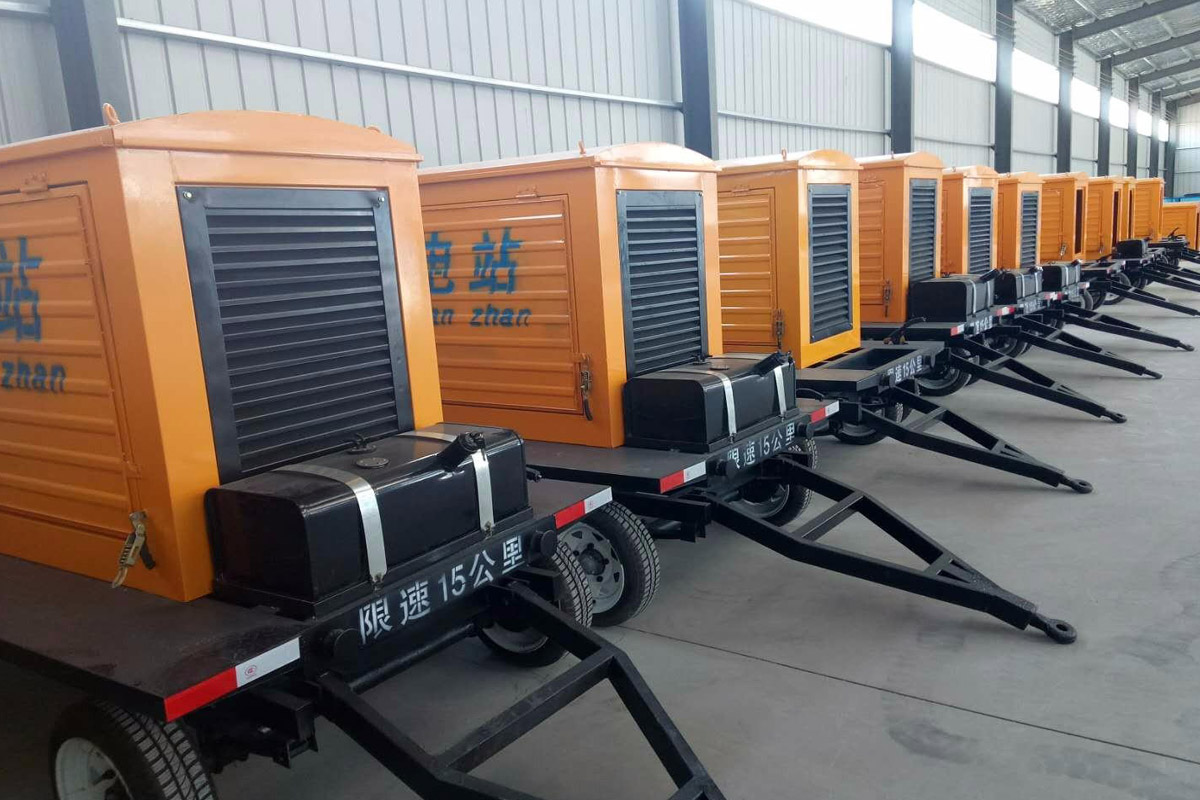 龙门发电机租赁施工现场